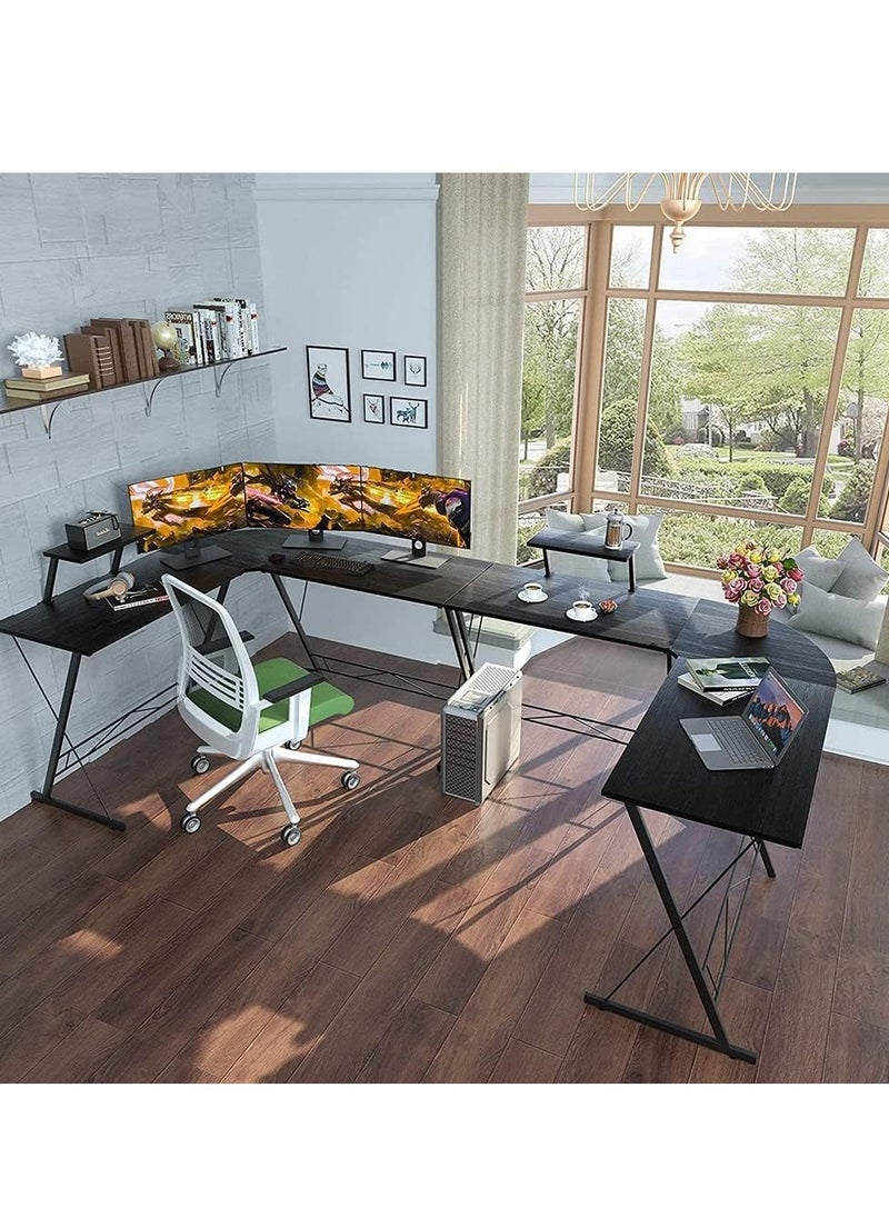 ZUIHAO - Home Office Computer Desk L Shaped Corner Table 130cm - Image 1