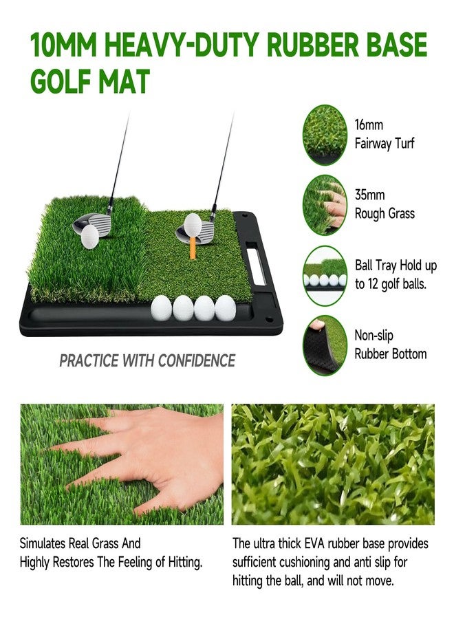 JTXCDFHMJ Golf Net: 10x7ft Golf Hitting Practice Net for Use，with Heavy-Duty Base Dual-Turf Mat，Suitable for Various Indoor and Outdoor Scenarios，Scenes Such As Garages, Backyards, Sandy Areas, Lawns, Etc - Image 3