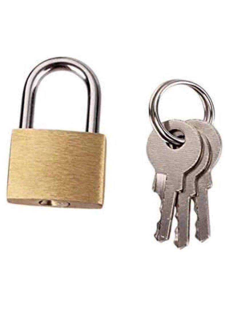 SMARTSUPPLY Brass Padlock SetDurable Small Padlocks for Toolboxes Traveling Bags Lockers More Multipurpose Security Lock with Keys Size 25mm 12 Count  - Image 1