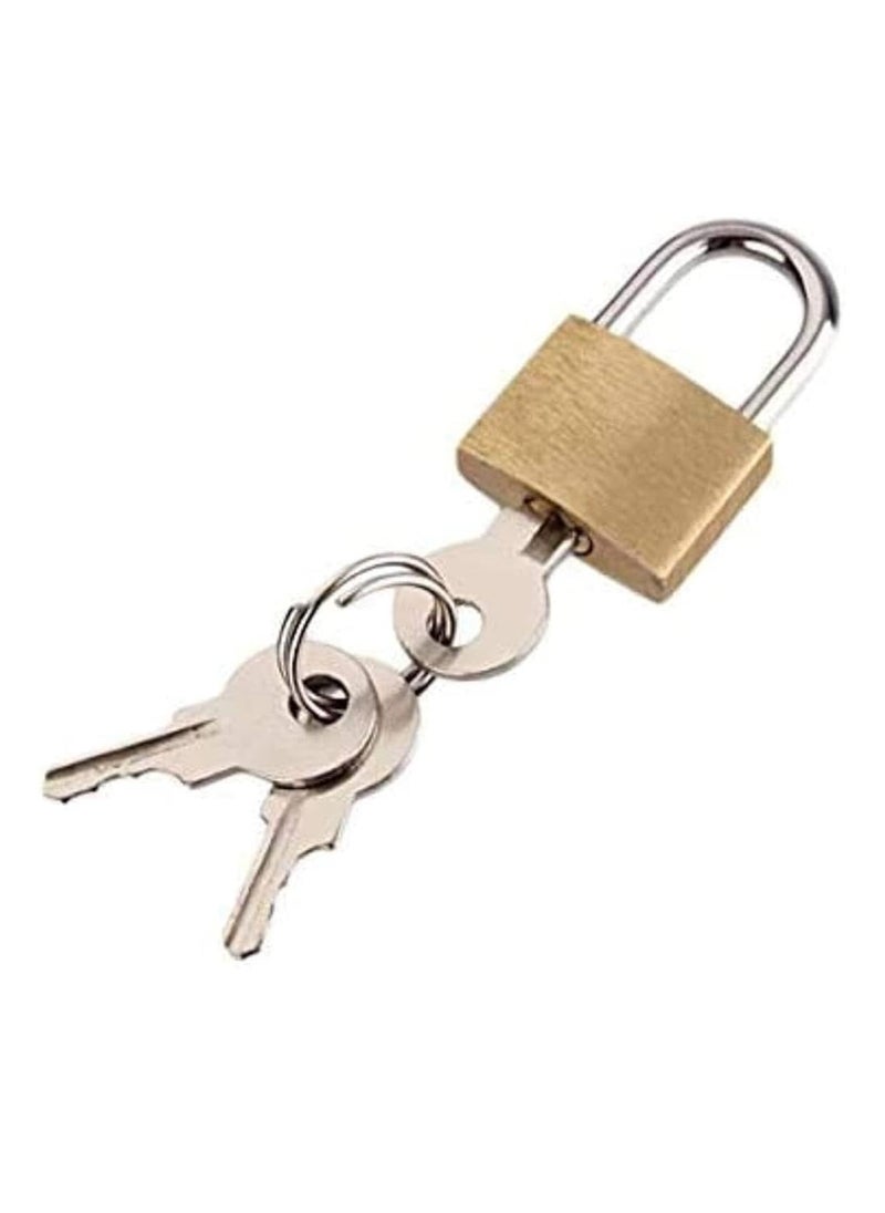 SMARTSUPPLY Brass Padlock SetDurable Small Padlocks for Toolboxes Traveling Bags Lockers More Multipurpose Security Lock with Keys Size 25mm 12 Count  - Image 2