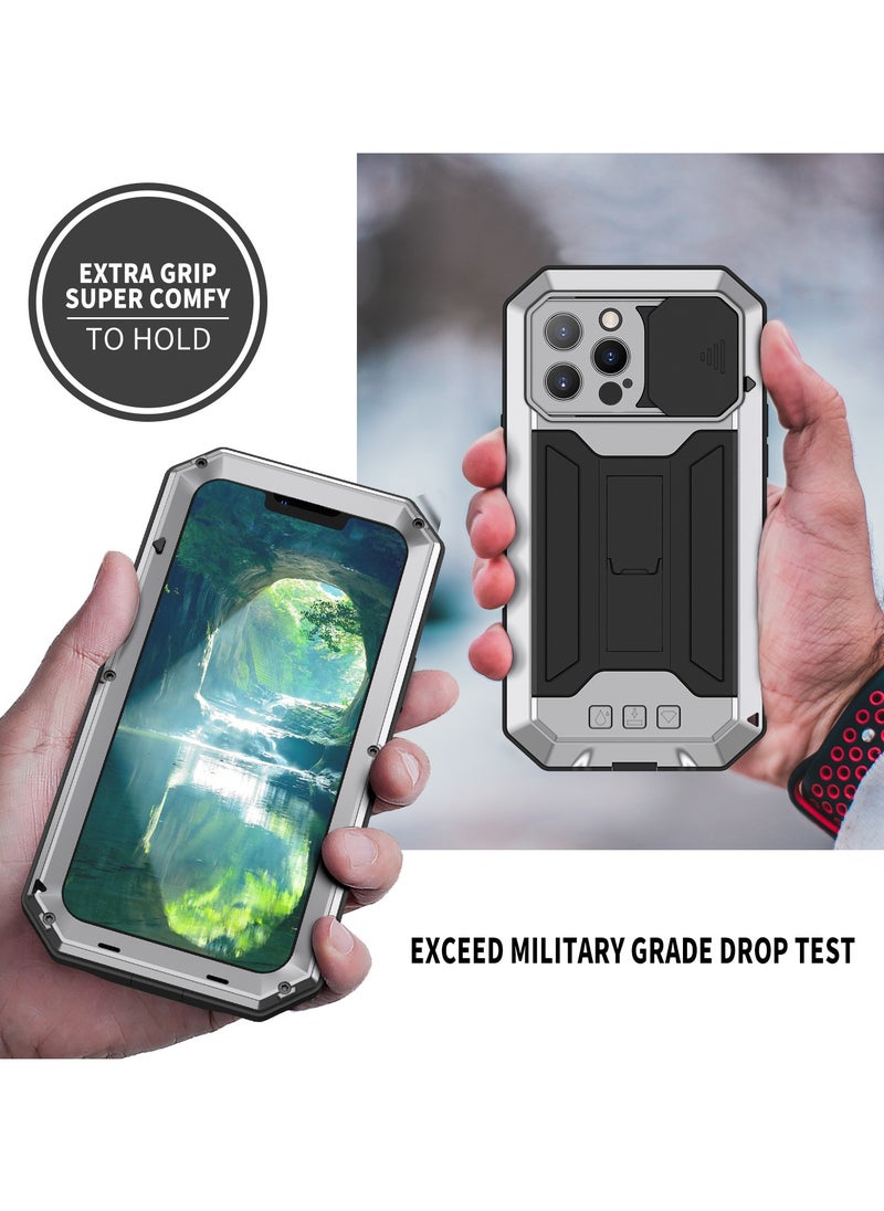 Waterproof case for iphone 15 pro Max with built-in lens and screen protector [IP68 Underwater] Full body heavy duty shockproof case with phone ring holder