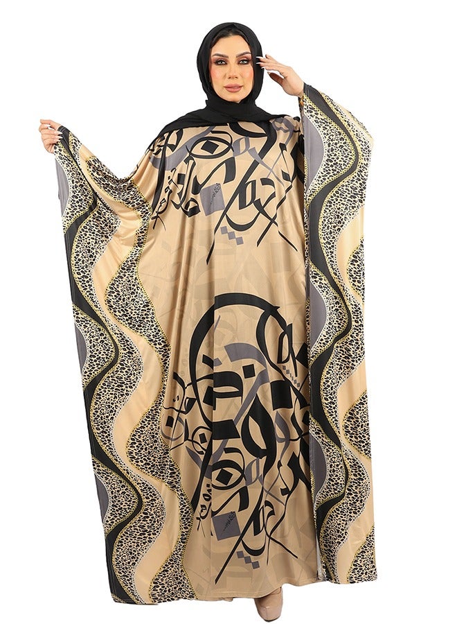 Zmurud Jersey Jalabiya- printed  - Image 2