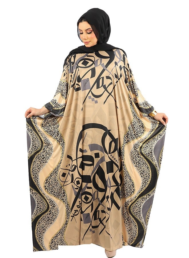Zmurud Jersey Jalabiya- printed  - Image 1