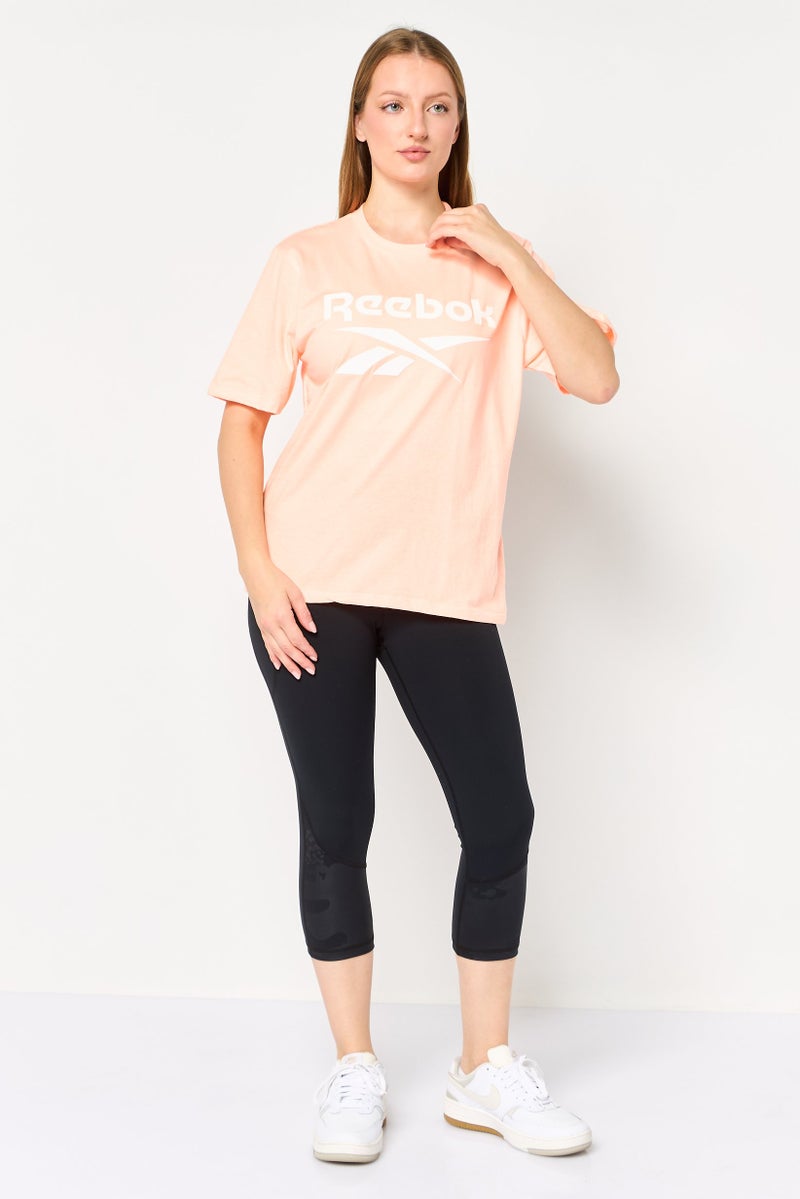 Reebok Women Sportswear Fit Short Sleeve Outdoor T-Shirt, Peach - Image 2