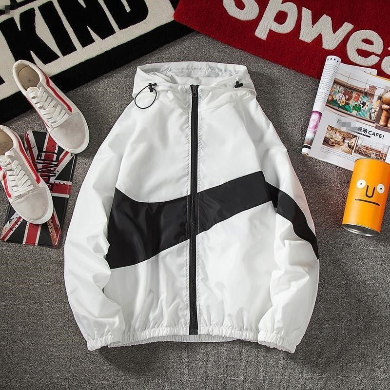 Generic Mens Summer Lightweight Casual Fishing Jacket Breathable Sun Protection Clothing Quick Dry Polyester Outdoor Windbreaker White 