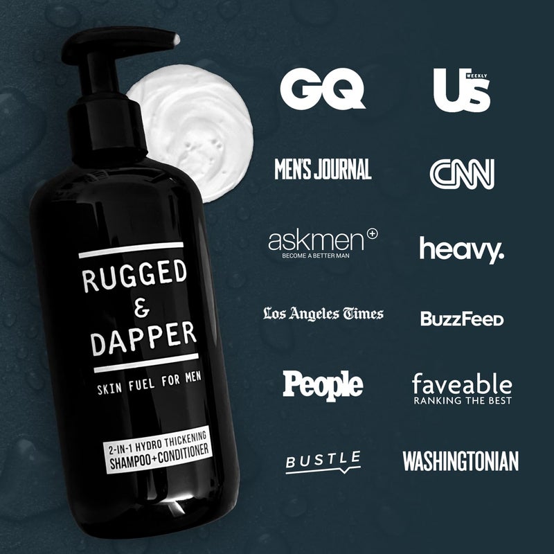 RUGGED & DAPPER 2-in-1 Mens Shampoo and Conditioner - Biotin Hair Thickening Shampoo for Men - SLS-free and Paraben-Free - Image 3