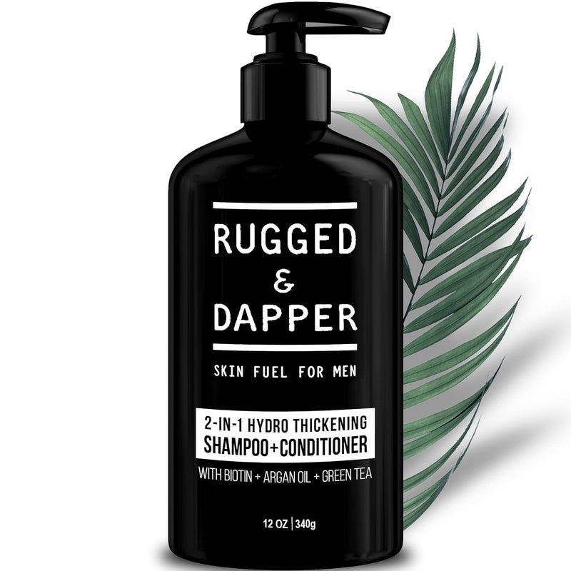 RUGGED & DAPPER 2-in-1 Mens Shampoo and Conditioner - Biotin Hair Thickening Shampoo for Men - SLS-free and Paraben-Free - Image 1