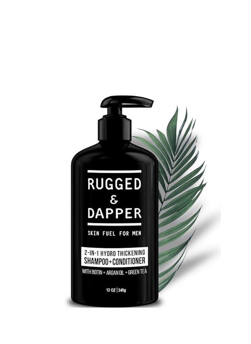 RUGGED & DAPPER 2-in-1 Mens Shampoo and Conditioner - Biotin Hair Thickening Shampoo for Men - Men's Shampoo for Hair Thinning and Strengthening - SLS-free and Paraben-Free Hair Thinning Shampoo for Men  - Image 1