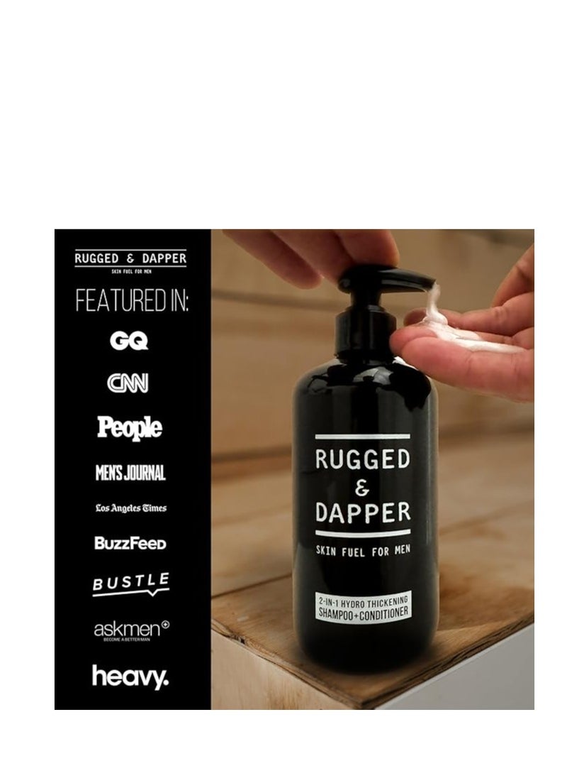 RUGGED & DAPPER 2-in-1 Mens Shampoo and Conditioner - Biotin Hair Thickening Shampoo for Men - Men's Shampoo for Hair Thinning and Strengthening - SLS-free and Paraben-Free Hair Thinning Shampoo for Men  - Image 2