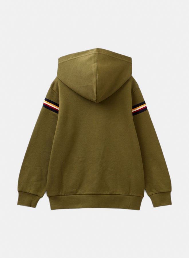 بينيتون سويتر أولاد بتفاصيل مخططة - Image 3