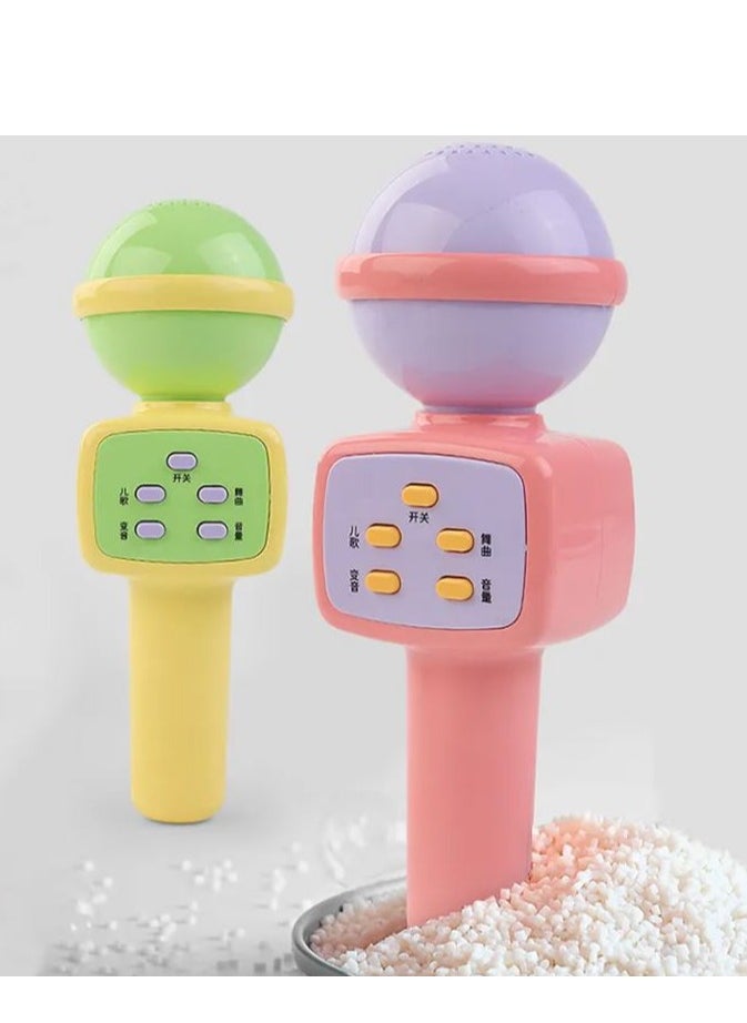 null - Wireless Karaoke Speaker Portable Handheld educational Impulse Media Player music Microphone toy for kids ( Random Color ) - Image 1