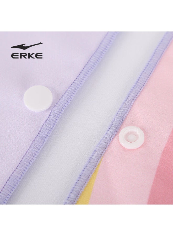 Erke Children'S Bath Towel Super Absorbent Quick-Drying Bath Towel Swimming Special Bathrobe Portable Beach Towel Colorful Pink - Image 3