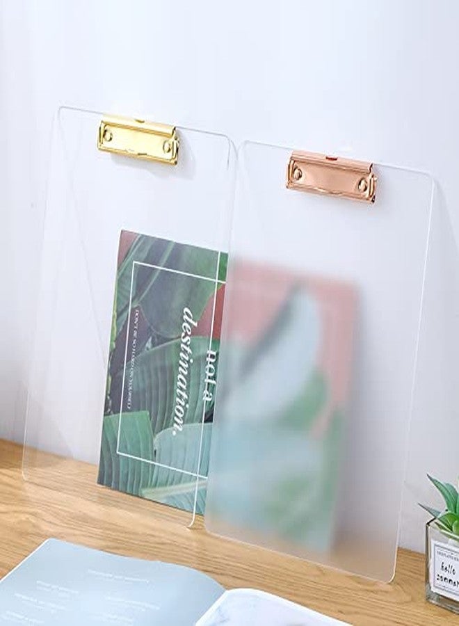 oddpod™ Luxure Translucent Acrylic Clipboard for Paper and Document Organisation with Gold Clip 2310 - Image 5