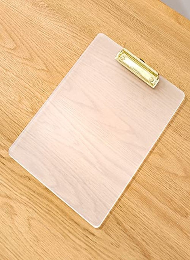 oddpod™ Luxure Translucent Acrylic Clipboard for Paper and Document Organisation with Gold Clip 2310 - Image 1