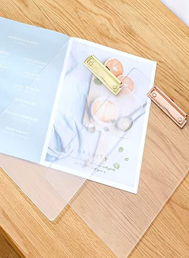 oddpod™ Luxure Translucent Acrylic Clipboard for Paper and Document Organisation with Gold Clip 2310 - Image 2