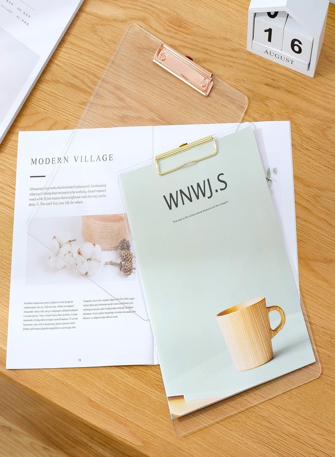 oddpod™ Luxure Translucent Acrylic Clipboard for Paper and Document Organisation with Gold Clip 2310 - Image 4