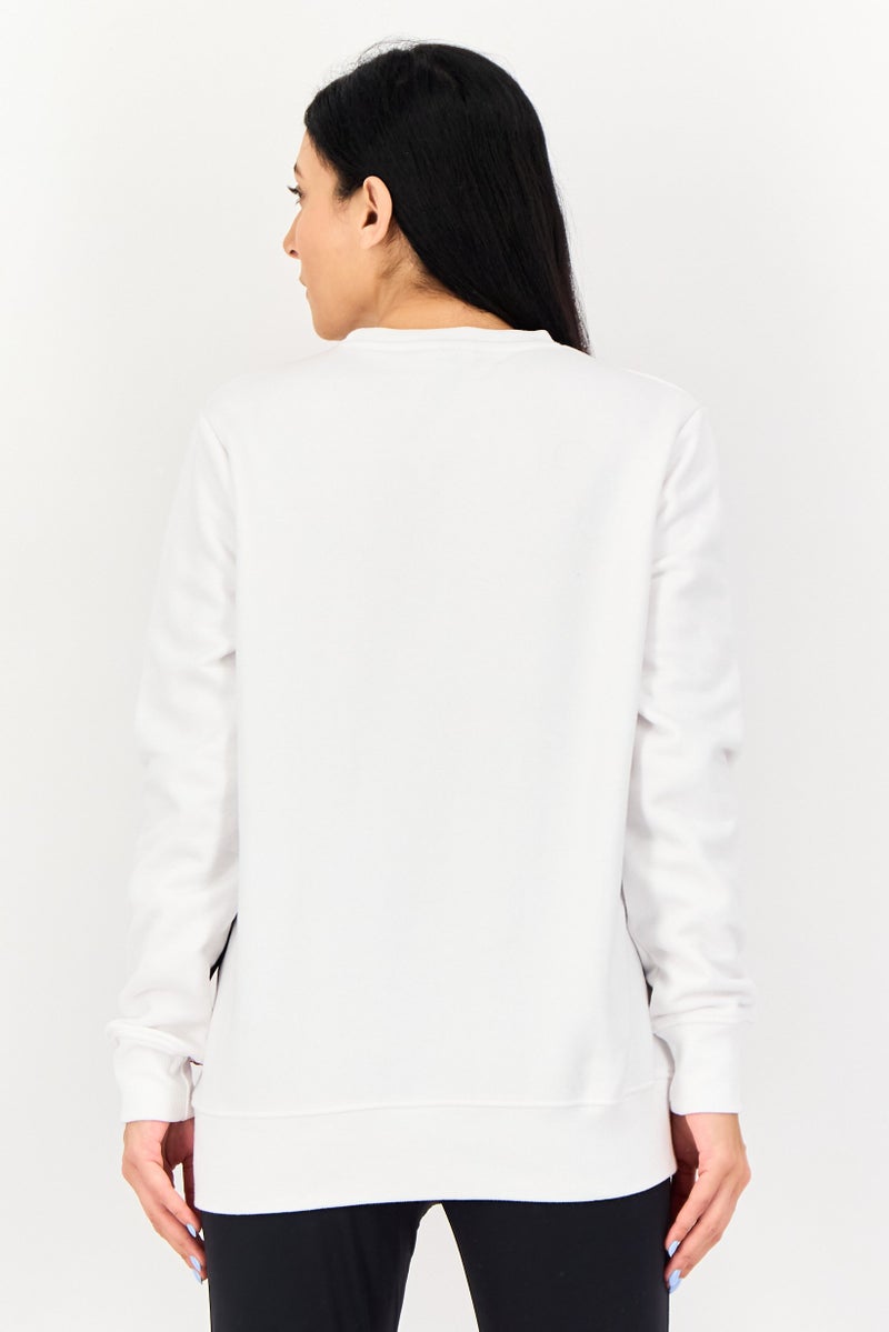 Ellesse Women Sportswear Fit Long Sleeve Outdoor Sweatshirt, White - Image 4