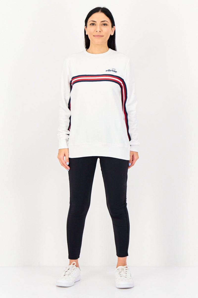 Ellesse Women Sportswear Fit Long Sleeve Outdoor Sweatshirt, White - Image 3