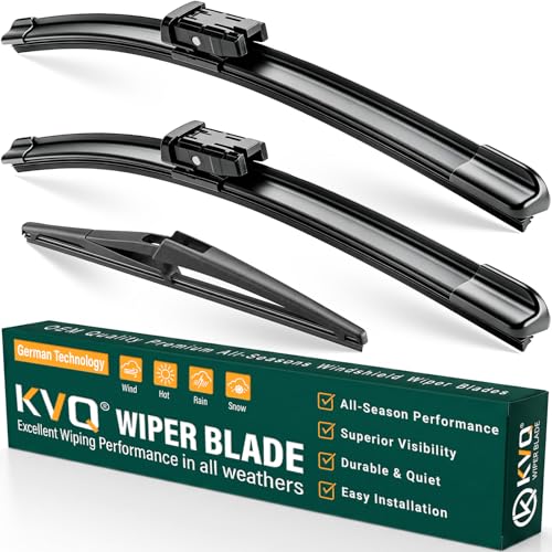 KVQ Windshield Wiper Blades Replacement for Mercedes-Benz GLE Class 2016-2017 W166 ML Class 2012-2015,Original Equipment Replacement Front Rear Wiper Blade Set - 26" 23" 12" (Set of 3) - Image 1