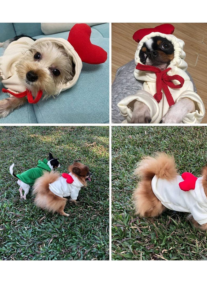 KASTWAVE Dog Hoodie Basic Sweater Coat Cute - Heart Shape Warm Jacket Pet Cold Weather Clothes Outfit Outerwear for Cats Puppy Small Medium Dogs - Image 5