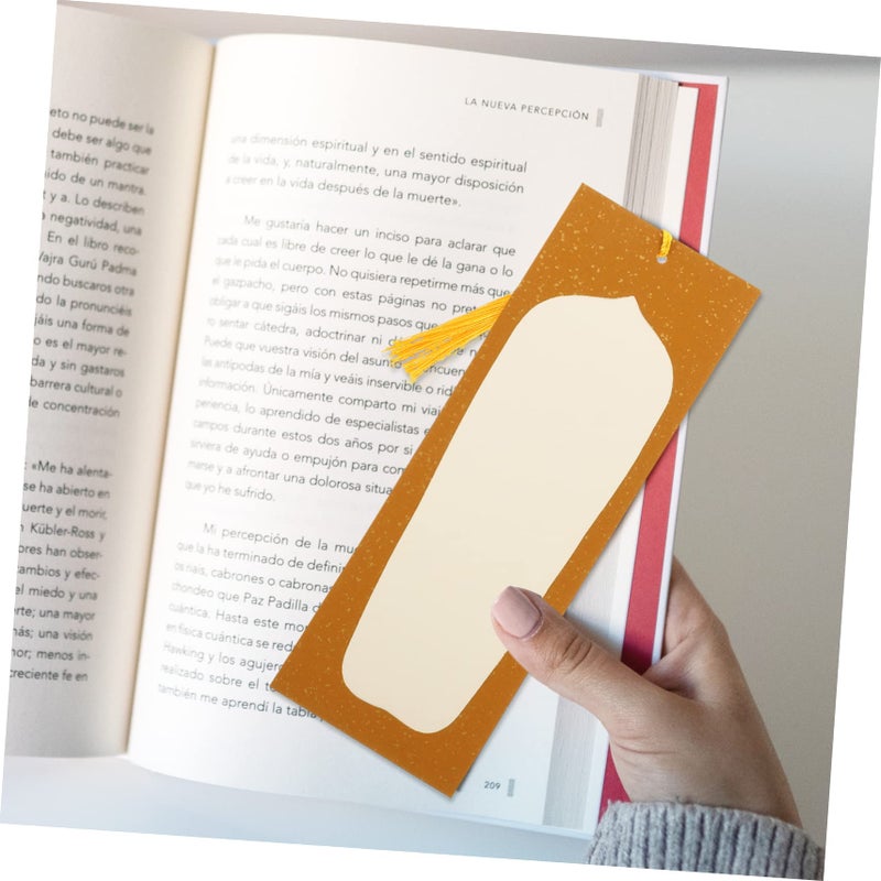 علامات كتب فارغة افعلها بنفسك مع شرابات ورق حرفي على الطراز الصيني للخط العربي 10 مجموعات - Image 3