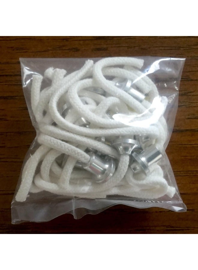 Firefly Fuels Small 5/16â€ Aluminum Wick Holders with 3.6mm Cotton Wicks 10-Pack â€“ Pre-Threaded Reusable Set for Small Refillable Oil Lamps, Reusable Candles and Mason Jars - Image 4