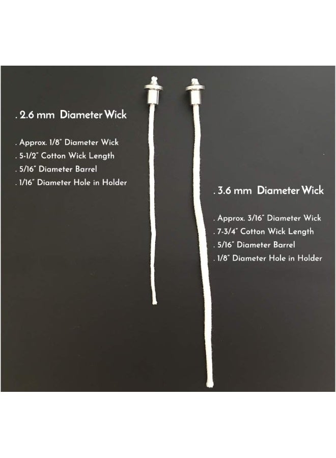 Firefly Fuels Small 5/16â€ Aluminum Wick Holders with 3.6mm Cotton Wicks 10-Pack â€“ Pre-Threaded Reusable Set for Small Refillable Oil Lamps, Reusable Candles and Mason Jars - Image 3