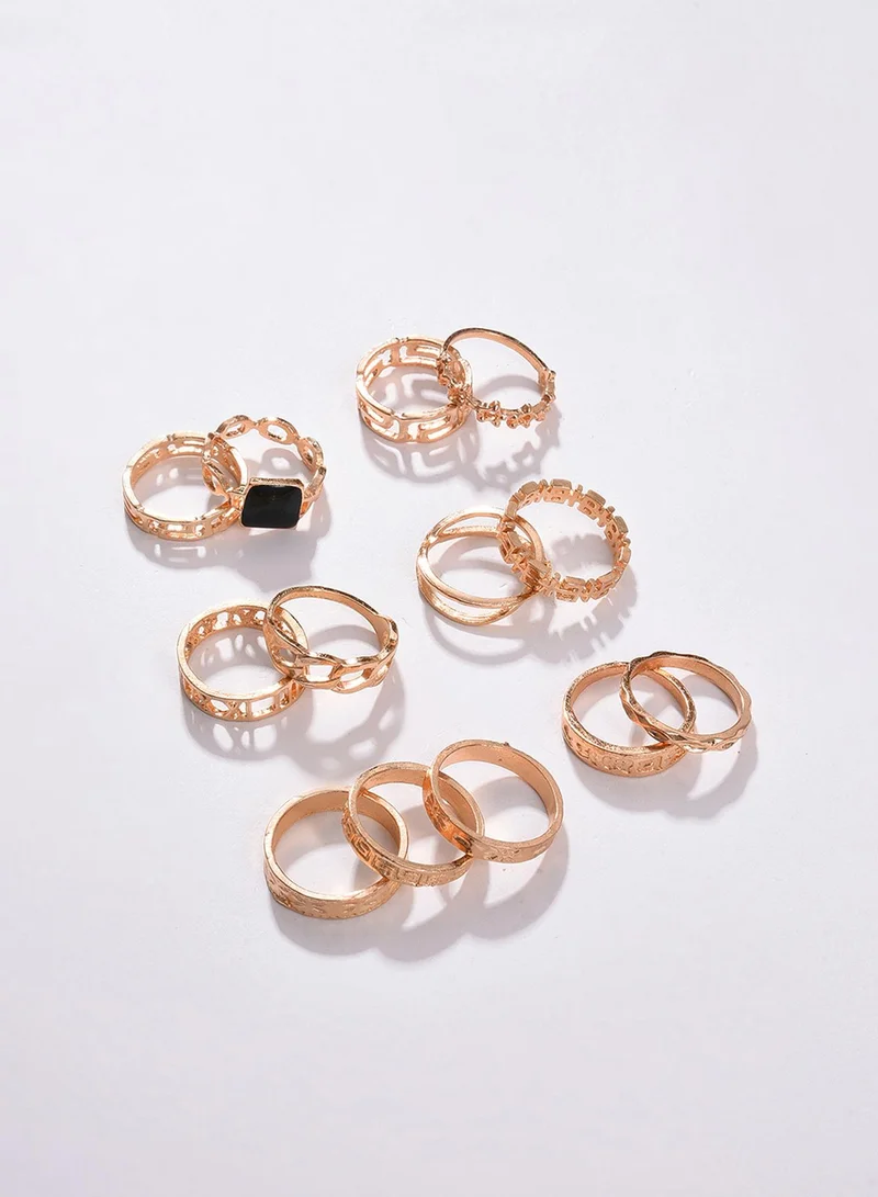 SOHI Set Of 13 Artificial Finger Ring Jewellery