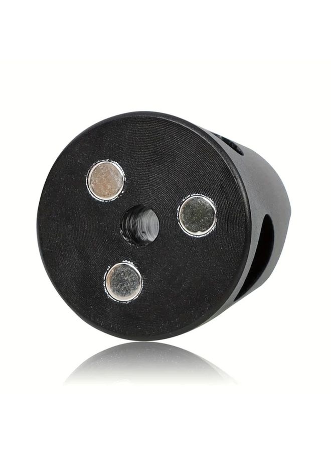 Stainless Steel Handheld Ashtray With Magnetic Base And One Touch Snuffer Lid Black For Home Office Car Balcony Smoking Disposal Device - Image 2