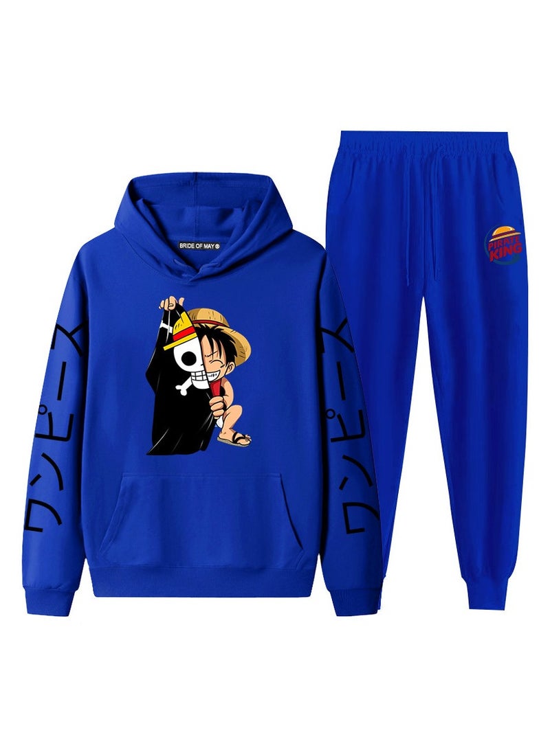 KUYING New One Piece Casual Hooded Sweatshirt And Pants Set  - Image 1