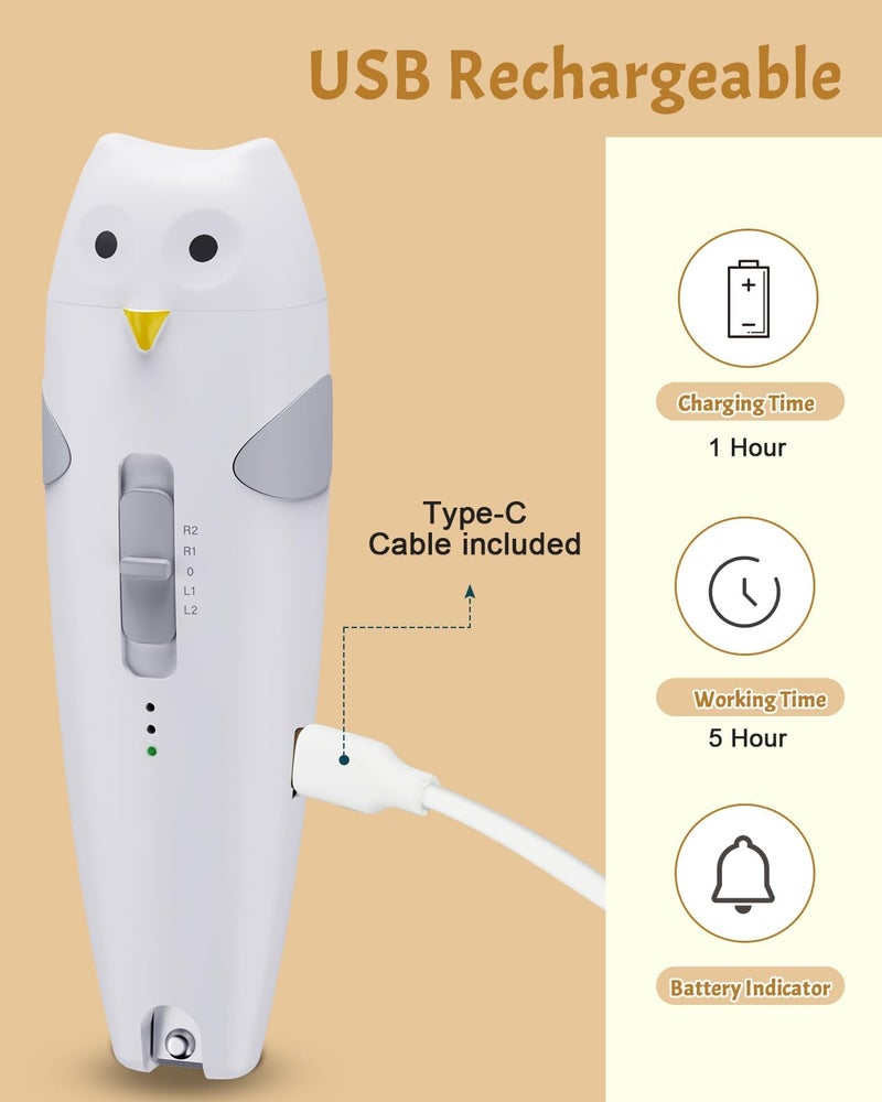 Lictin Baby Healthcare and Grooming Kit, 26 in 1 Rechargeable Nail Trimmer Electric Set,Safe File with Auto Light, Newborn Nursery Health Care Portable Safety Set for Infant Toddlers Boys Girls, Grey - Image 5