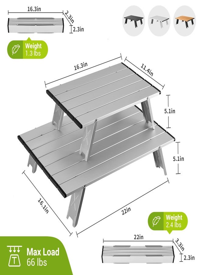 ATEPA Ultralight Compact Small Camping Table, Backpacking Mini Small Folding Camping Side Table for Camp, Portable Table for Outdoor Picnic,Tent,Travel,Beach - Image 3