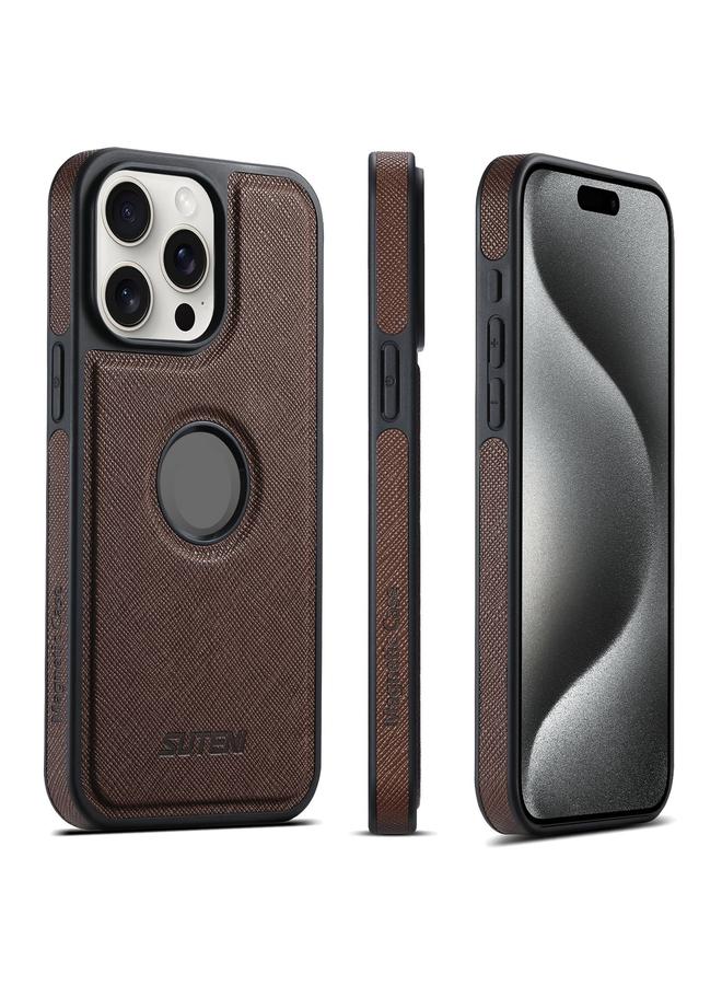 The Bros Case For iPhone 15 Pro Max G1 Cross Texture MagSafe Phone Case