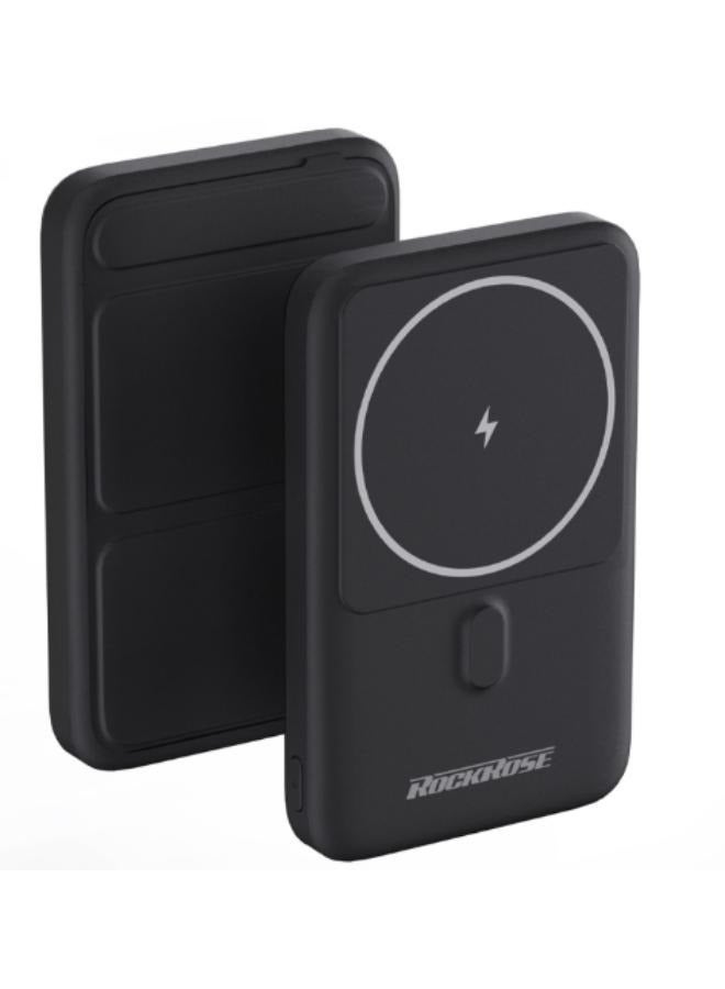 ROCKROSE RRPB37 Magair 10 Max 10000mAh Magnetic Wireless Charge Power Bank with MagSafe Black