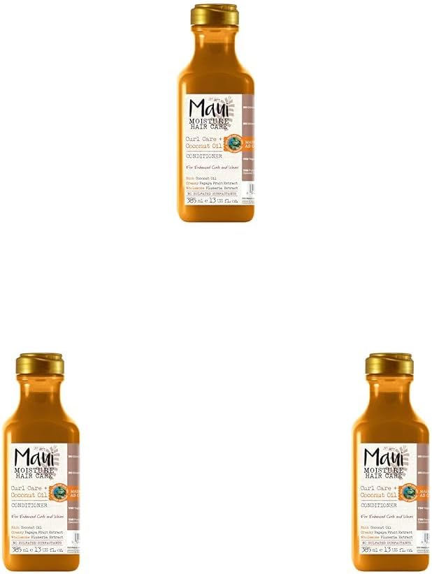 Maui Moisture Coconut Oil Conditioner for Curly Hair 385ml Pack of 3