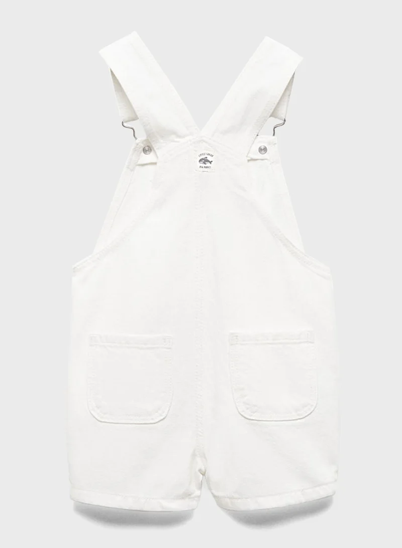 مانجو Kids Short Denim Dungarees