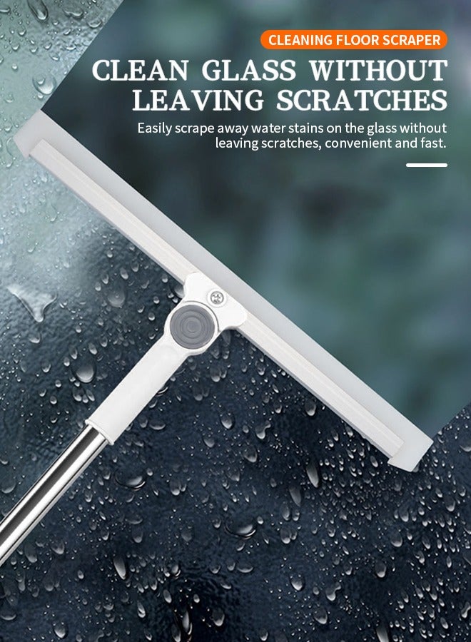 Stainless Steel Floor Wipers  180° Rotatable Magic Rubber Broom Home Squeegee Tool Cleaning Broom Mop for Pet Hair Remover For Cleaning Glass, Fine Dust, Hair, Liquid, Stains Water  - Image 5