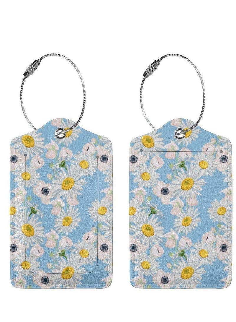 Luggage Tag for Suitacase, 2 Pcs Fintie Privacy Cover ID Label with Stainless Steel Loop and Address Card for Travel Bag Suitcase - Image 3