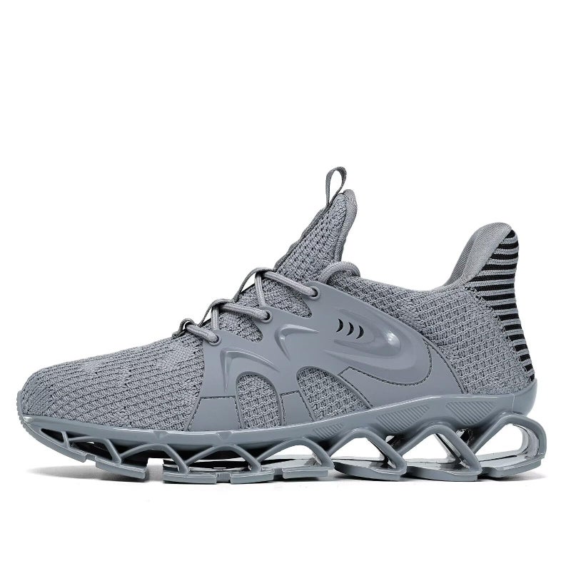 Luogoks Men's Walking Running Shoes Blade Tennis Casual Fashion Sneakers Comfort Non Slip Sport Athletic Grey 6.5 - Image 3