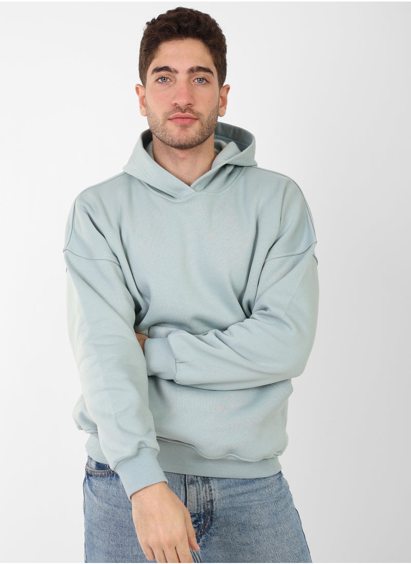 Soft Steps - Mint Basic Hoodie For Men Size L - Image 1