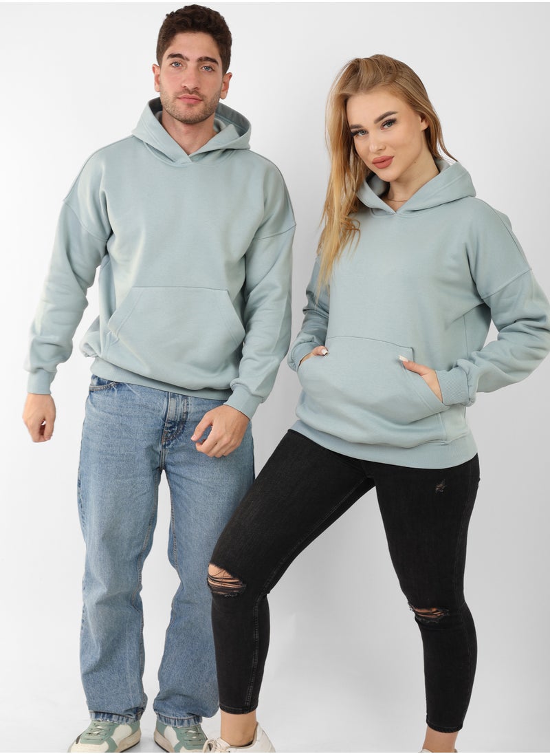 Soft Steps - Mint Basic Hoodie For Men Size L - Image 1
