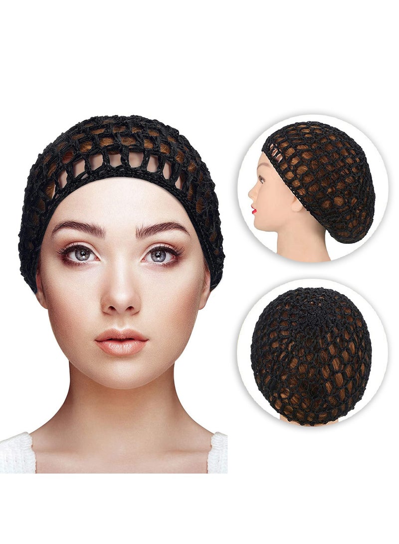 Generic 2 Pcs Hair Nets Cap,Sleeping Hair Net Snoods Wrap Bonnets,Long Straight Curl Wig Head Protector,Women Ballet  - Image 1