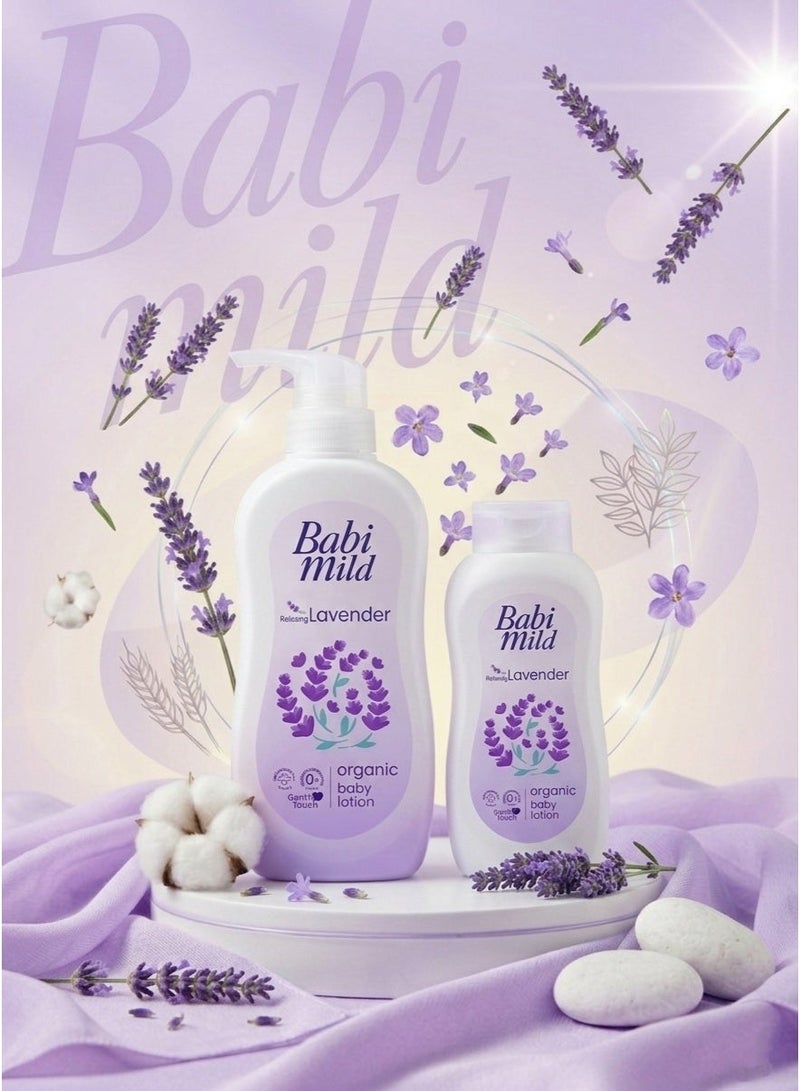 BABIMILD Babi Mild Relaxing Lavender Organic Baby Lotion – Gentle Touch Moisturizing Care for Soft & Calm Baby Skin (0+ Months)180ml - Image 2