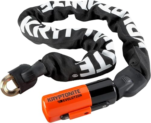 Kryptonite Evolution 1090 Bike Chain Lock, 3 Feet Long 10mm Steel Chain Heavy Duty Anti-Theft Sold Secure Gold Bicycle Chain Lock with Keys for Bike, Motorcycle, Scooter, Bicycle, Door, Gate, Fence - Image 1