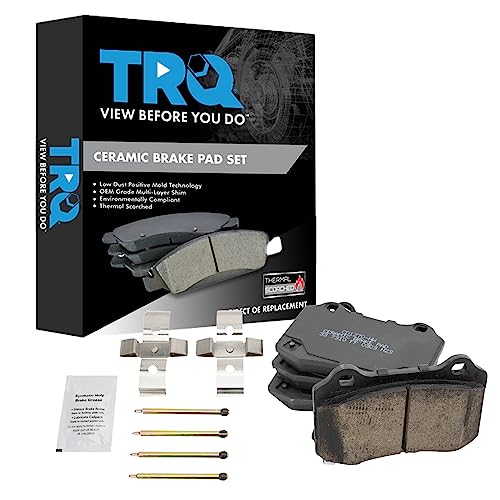 TRQ Ceramic Brake Pads Compatible with Cadillac Chevrolet Chrysler Dodge Jeep - Image 2
