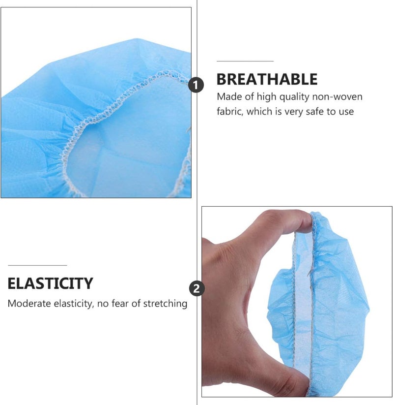 Hemobllo Disposable Headphone Covers - 100 Pcs Nonwoven Earphone Covers Stretchable Headphone Covers Dust-Proof Sanitary Headset Ear Pads Cover Protector (Blue, 11cm Diameter) - Image 2