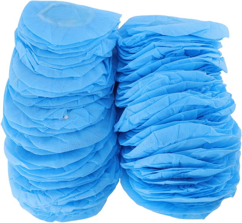 Hemobllo Disposable Headphone Covers - 100 Pcs Nonwoven Earphone Covers Stretchable Headphone Covers Dust-Proof Sanitary Headset Ear Pads Cover Protector (Blue, 11cm Diameter) - Image 1