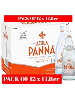Acqua Panna Acqua Panna Natural Mineral Water -Glass - 12 X 1 Ltr (Pack Of 12)  - Image 1