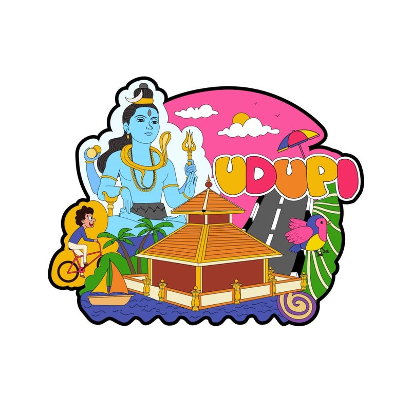 Click n ship Udupi Multicolor Kitchen Fridge Magnet - Image 1