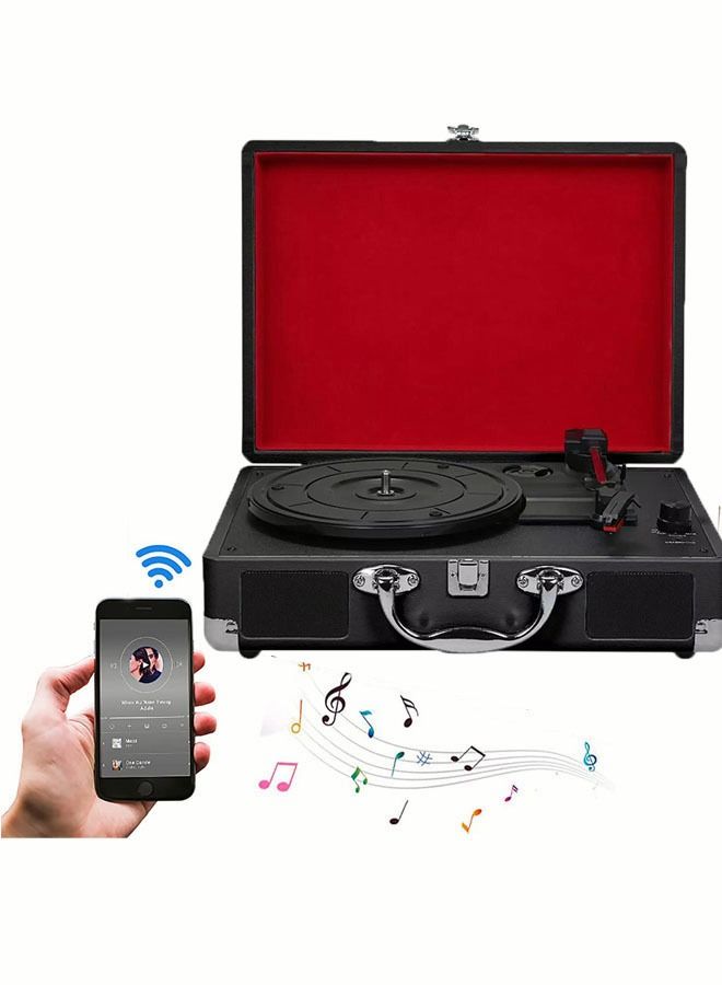 Bluetooth Record Player Multimedia Center Built-in Stereo Speakers Turntable Wireless Music Streaming - Image 4